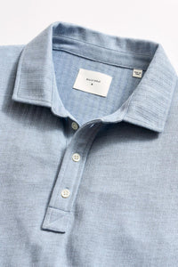 Billy Reid - Long Sleeve Herringbone Polo