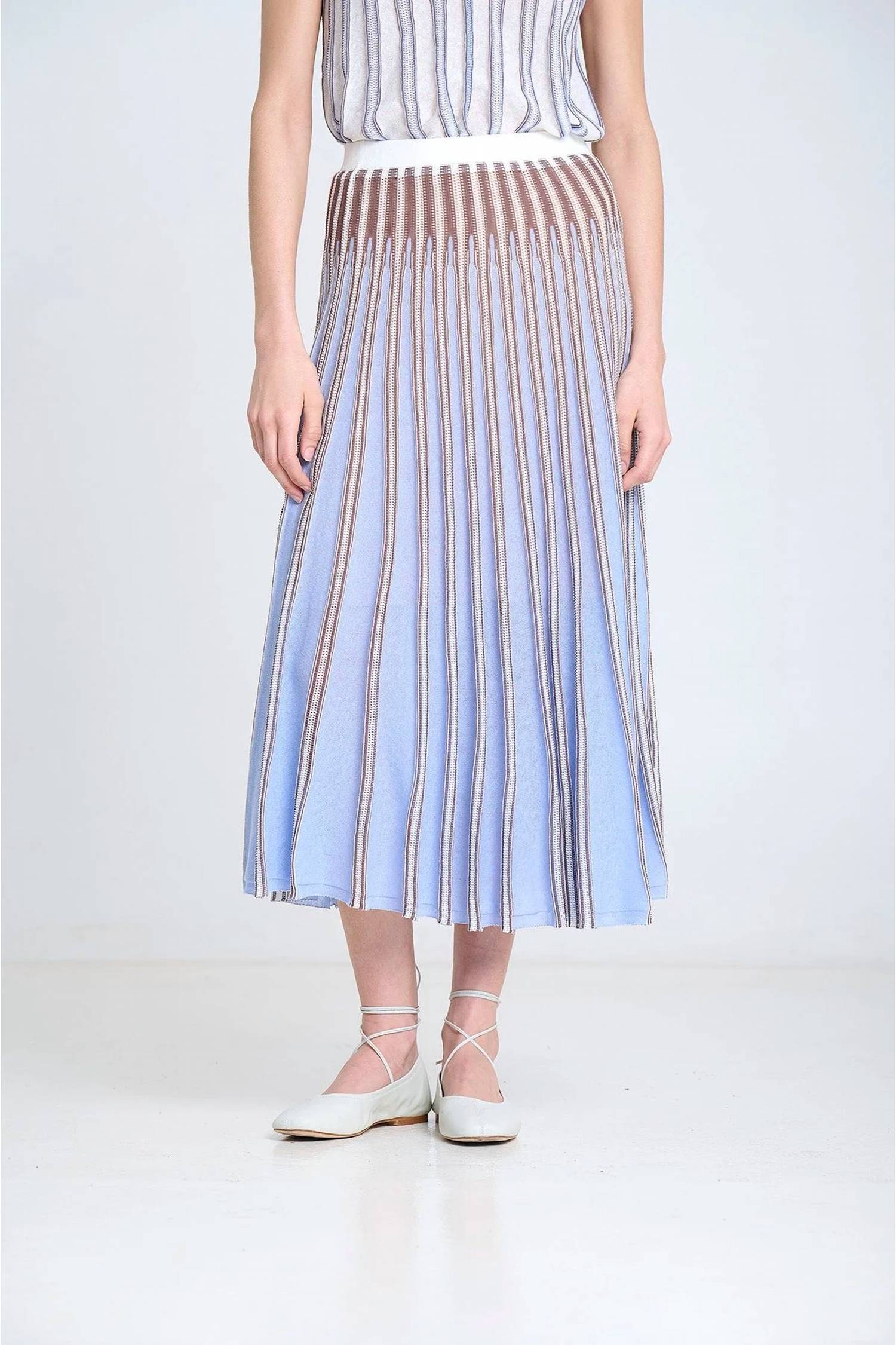 Sita Murt - Striped Radical Knit Skirt