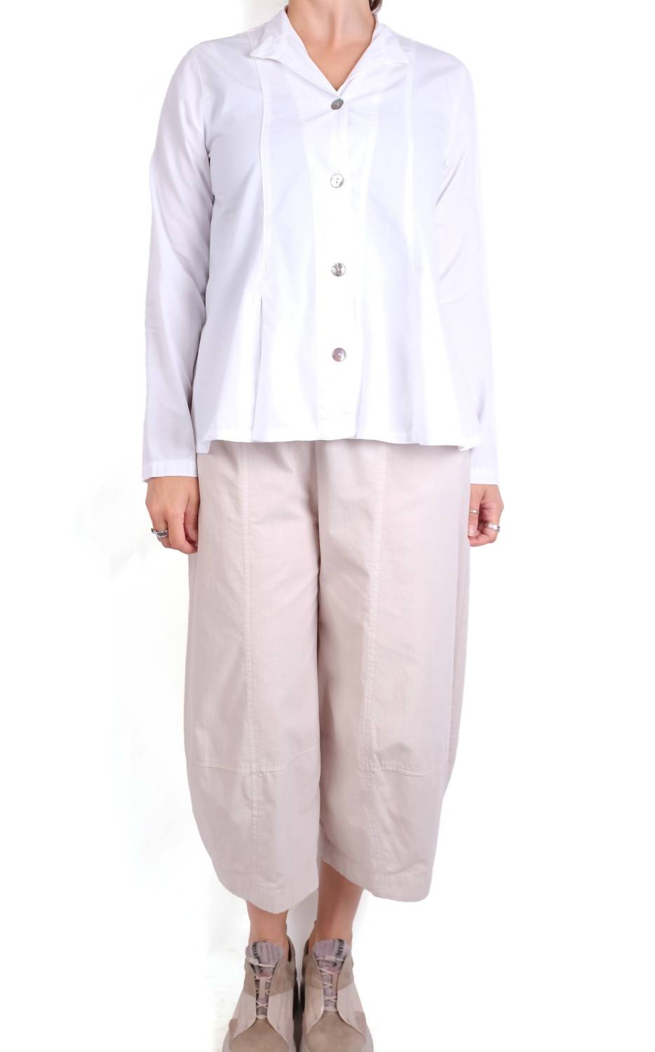 Gerties - Seamed Hem Wide Leg Pants
