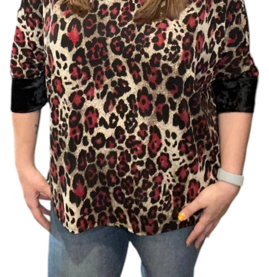 Honeyme - Leopard Sassy Tunic Top