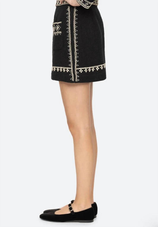 Sea - Mille Embroidery Mini Skirt