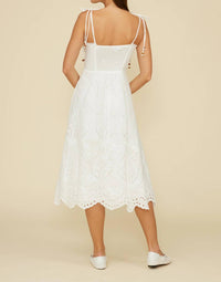 Lucy Paris - Marseline Eyelet Midi Dress