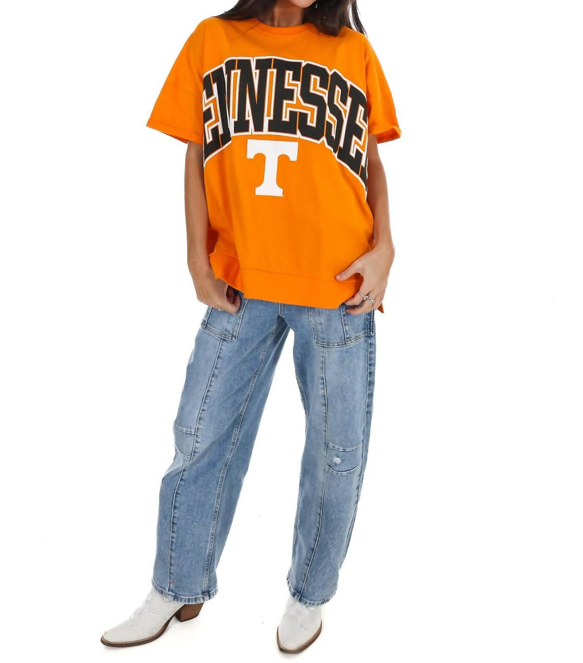 Pressbox - Tennessee Rolled Sleeve Oversized Top