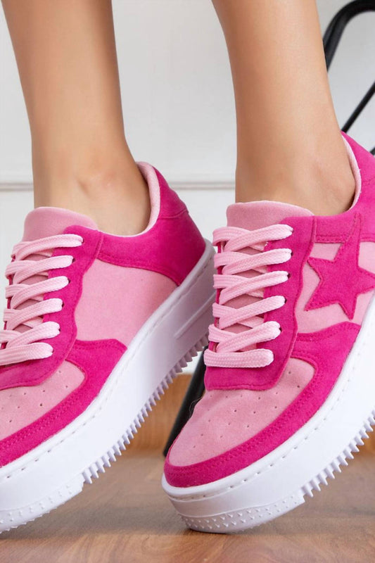 Maker'S - Women's Lace Up Platform Sneakers