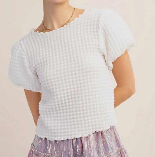 Kori - Paradise Short Sleeve Bubble Top