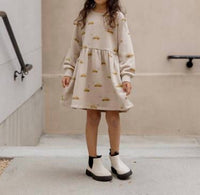 Rylee + Cru Girl's Raglan Dress in taxi - kids' dress