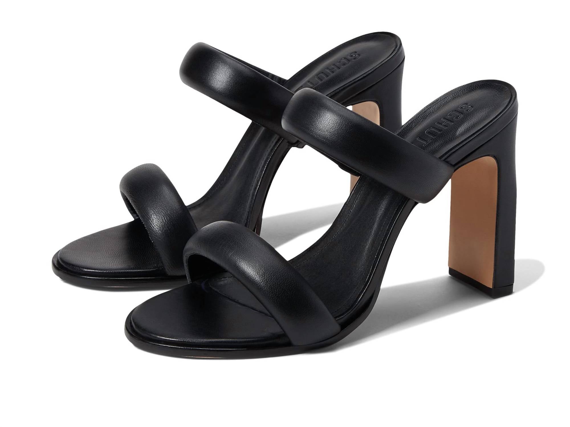 SCHUTZ Women's Deri Heeled Sandal in black - women's heels