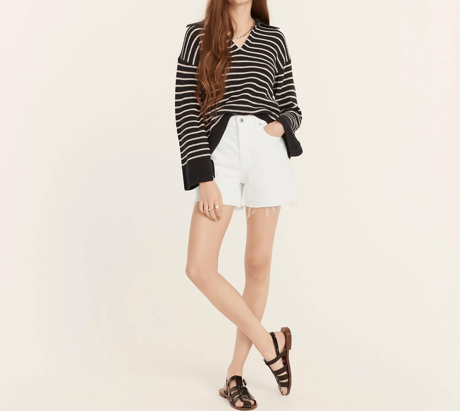 J.Crew - High-rise Raw Hem Denim Short
