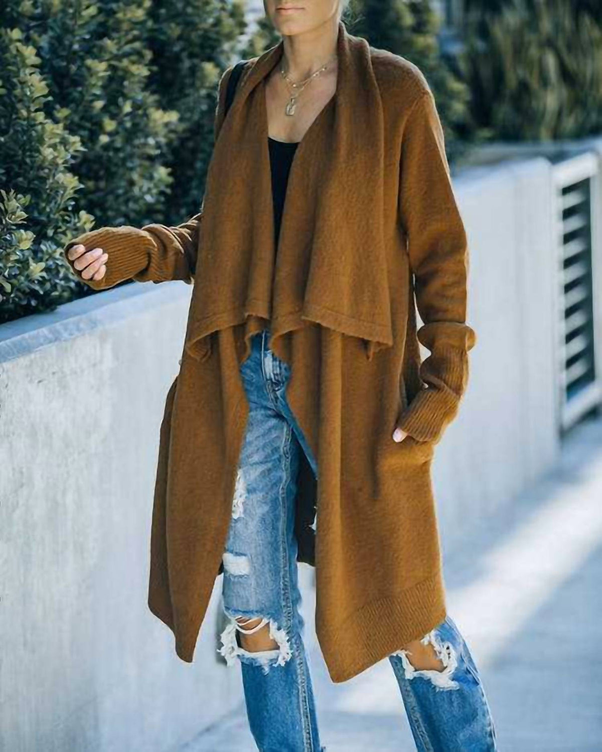 Lily Clothing - The Laid Bare – Open Front Knit Coat