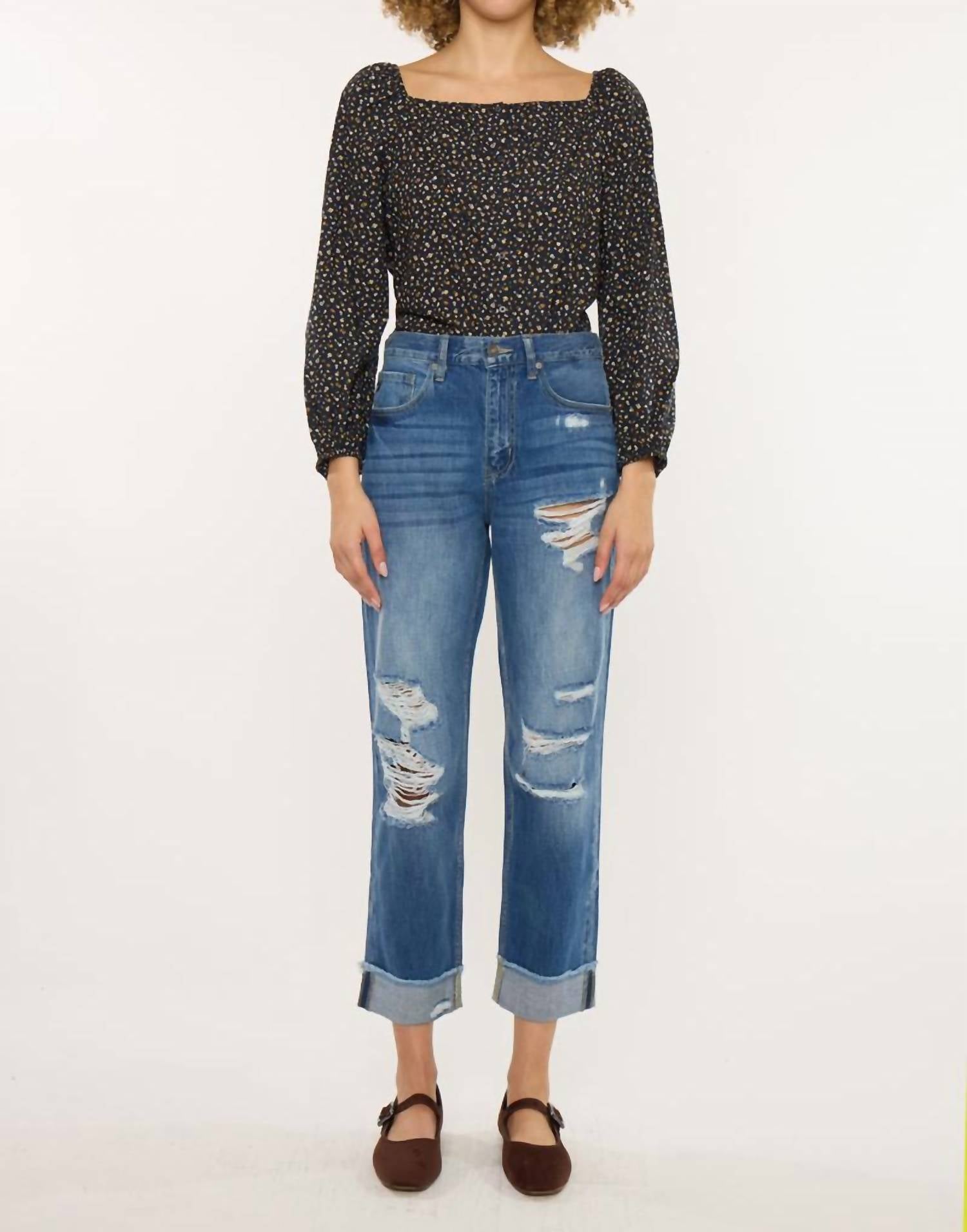 Kancan - Eloise Essentials High Rise Straight Leg Jeans