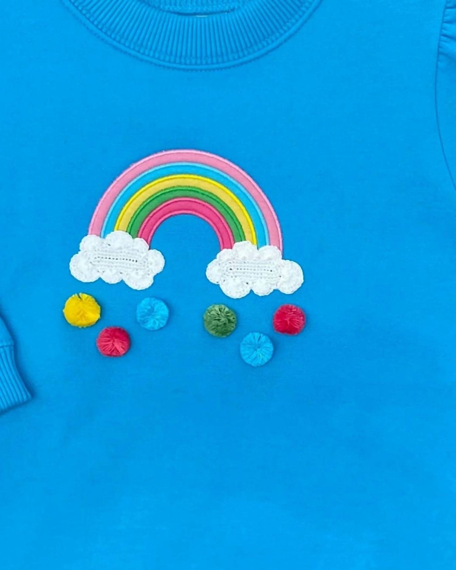 Luigi Kids - Kid's Rainbow With clouds Applique Sweatshirt