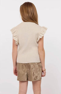 Sadie & Sage - Girls Tiffany Ruffle Armhole Sweater