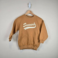 NIKE Sportswear Club Fleece Oversized Crew Neck Sweatshirt in tan - kids' shirt - alternate view