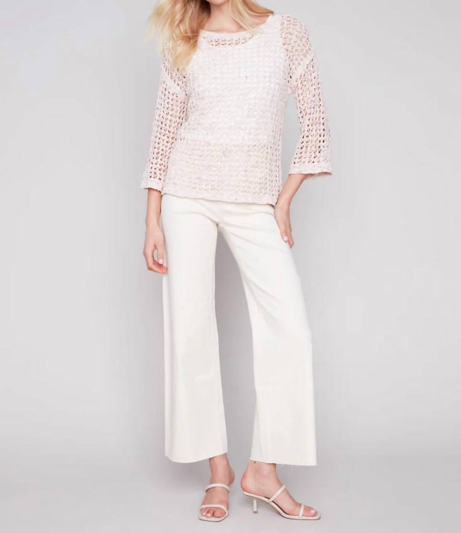 Charlie B - Tape Yarn Fishnet Top