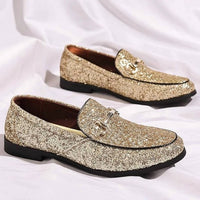 Cosidram - Men's Slide On Buckle Loafer Shoes