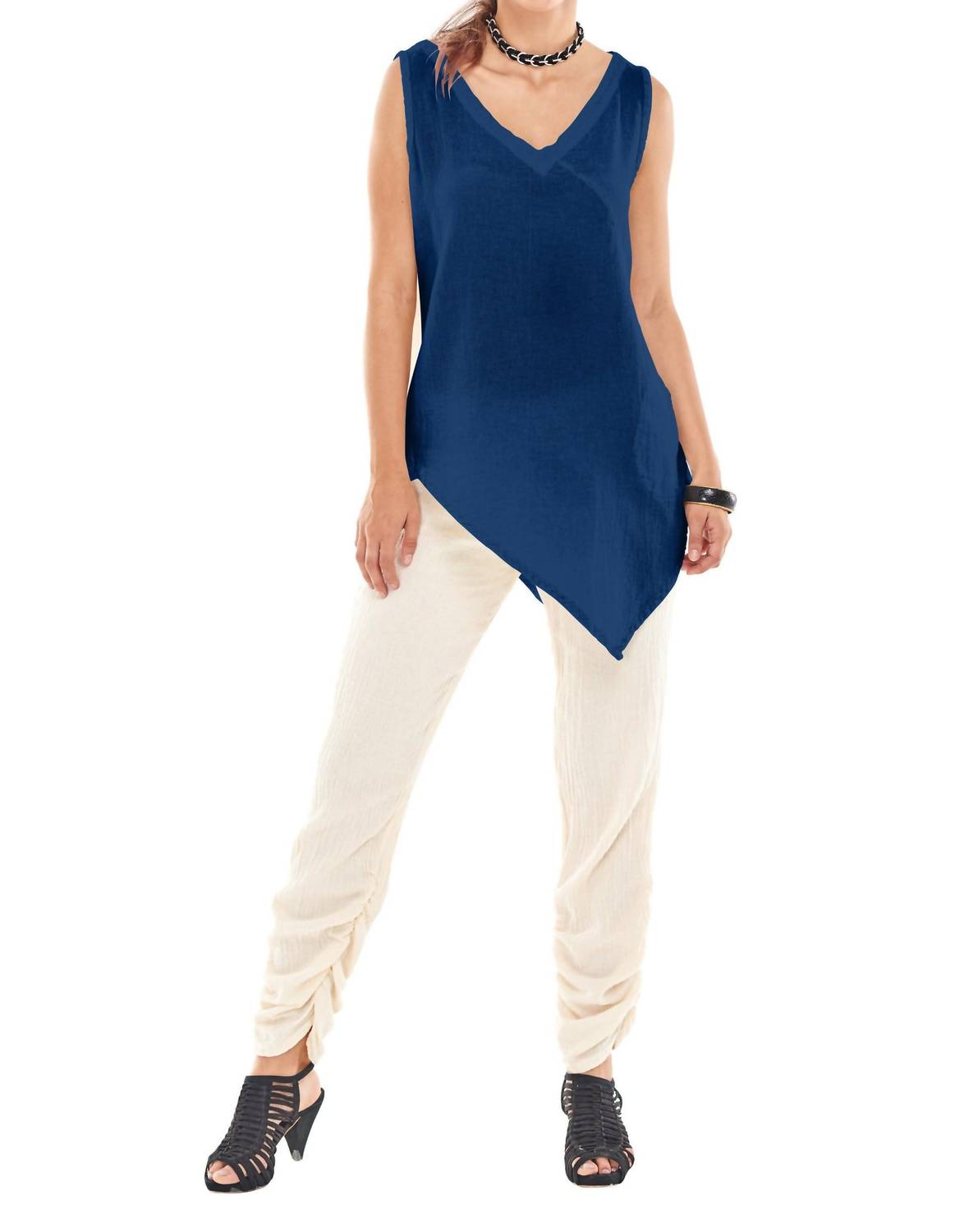 Oh My Gauze! Allie Top in azul - women's tank top