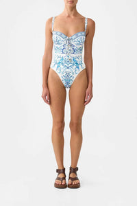 Camilla - Lace-up Balconette Underwire One Piece
