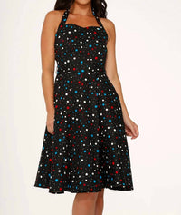 Orchid Bloom - Halter Swing Dress