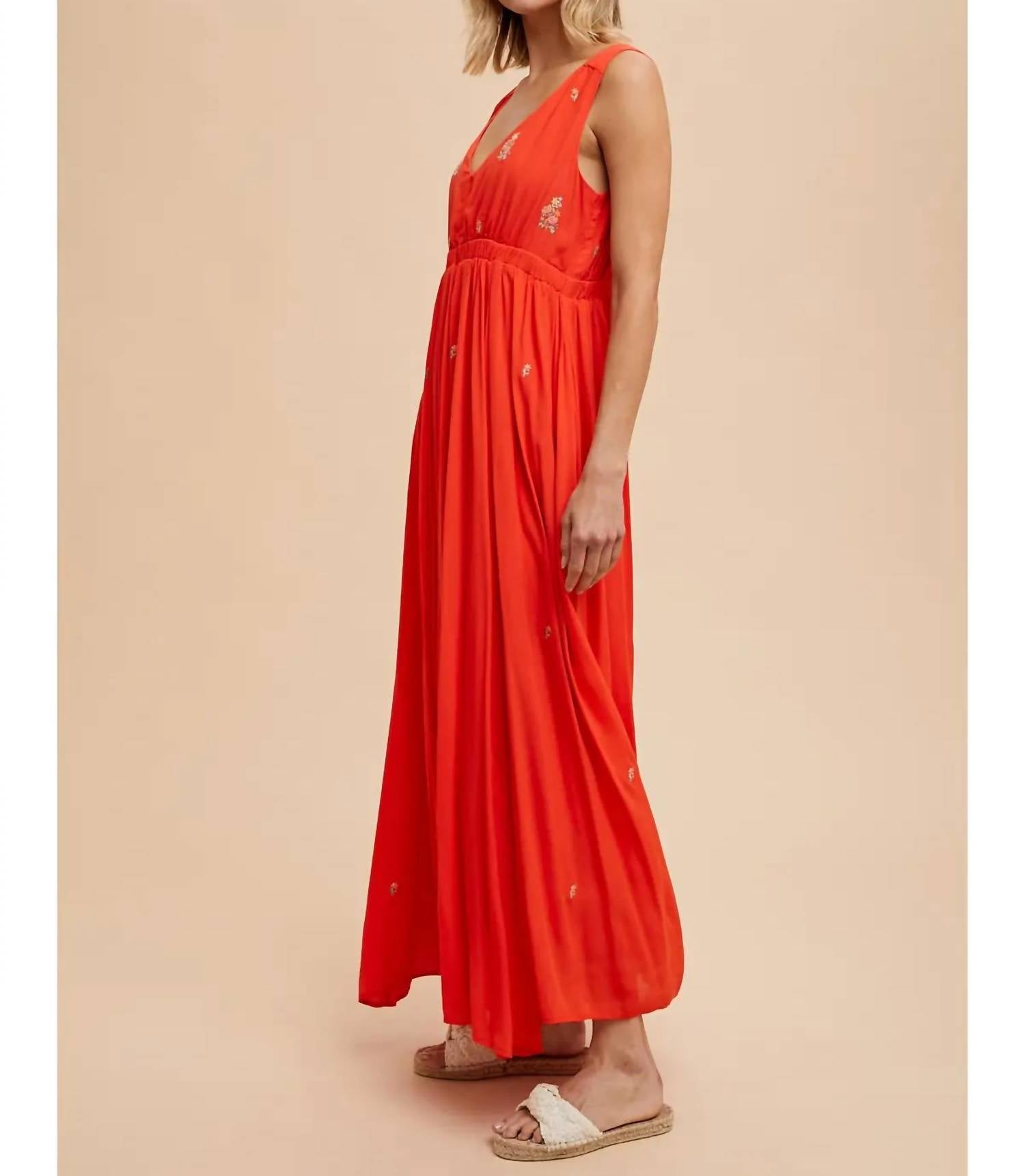 In-Loom - Cassie All Over Embroidered Maxi Dress