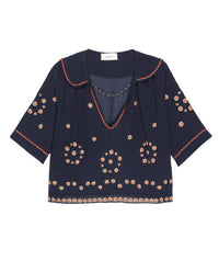 The Great. - Beaded Vintage Sailor Top