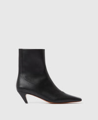 Stella McCartney Women's Brushed Spur Heeled Ankle Boots in black - women's shoe - detail view