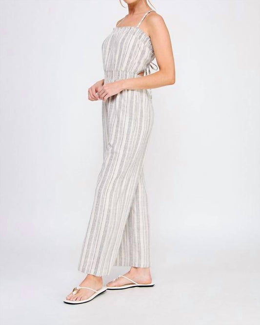 Allie Rose - Sea Breeze Striped Jumpsuit