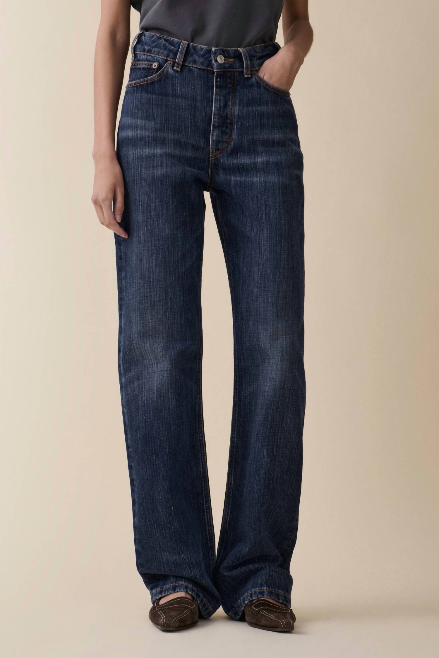 Jeanerica - Virgo Mid Rise Straight Leg Jeans