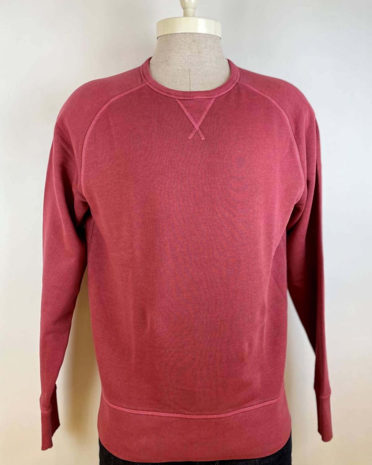 Sueded Terry Crew Neck Sweatshirt