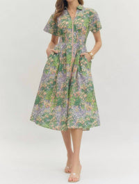 Entro - Impressionist Midi Dress