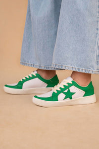 Maker's Unisex Game Day Sneakers in green yellow - women's sneaker