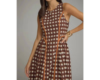 Style Usa - Polka Dot Sleeveless Midi Dress