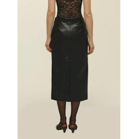 Elodie - Leather Midi Skirt