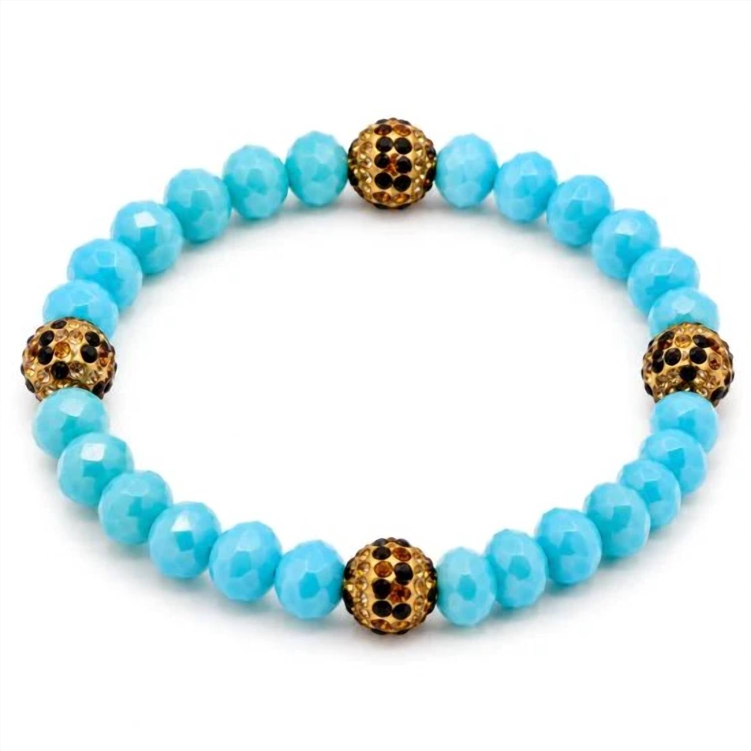Sparkly South Wholesale - Women's Crystal Leopard Accent Stretch Bracelet