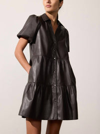 Brochu Walker - Havana Vegan Leather Mini Dress