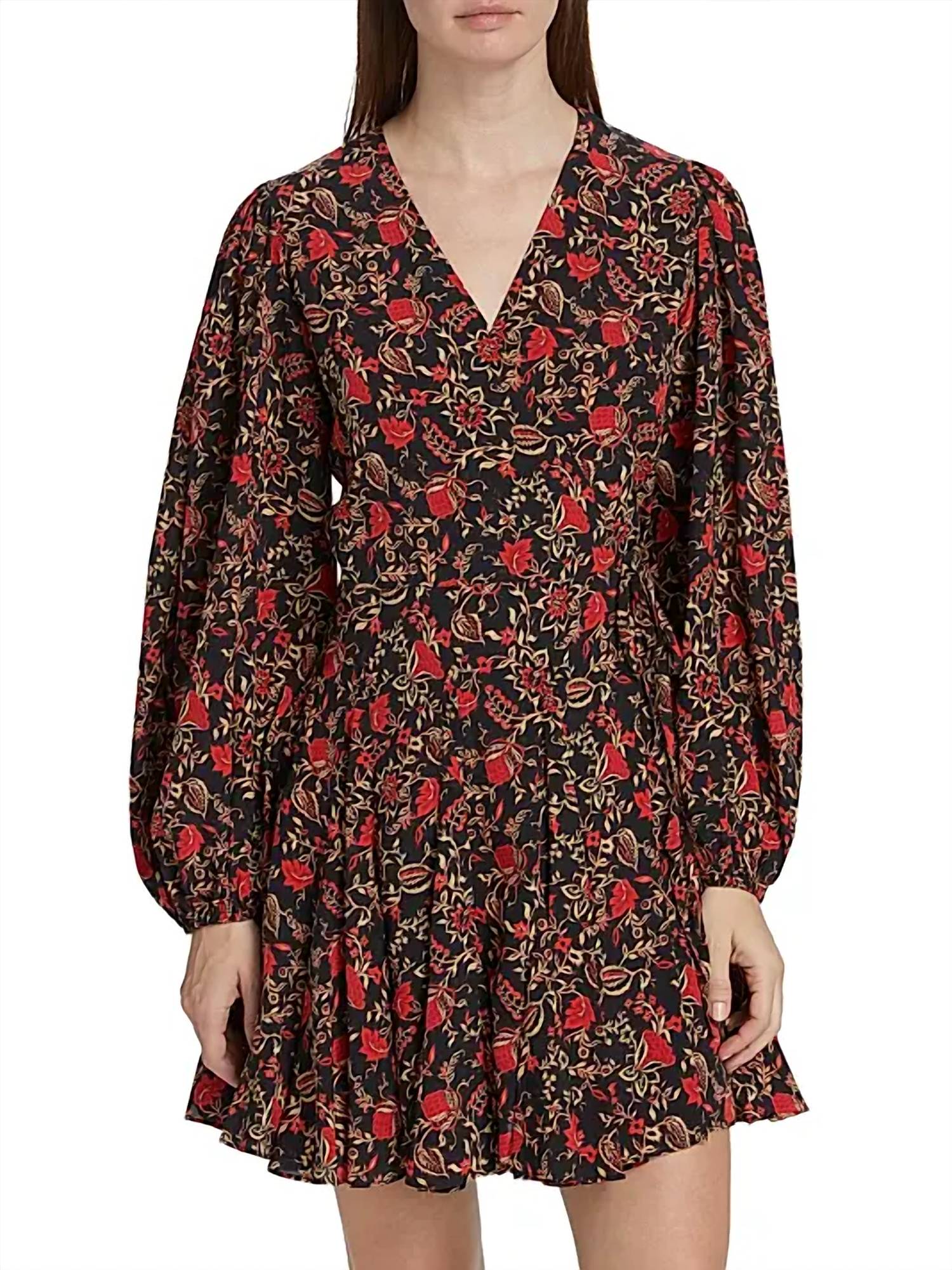 RHODE Caro Floral Print Mini Dress in la toile - women's dress