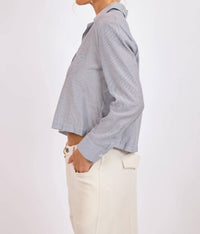 Sage The Label - Glacier Glow Rhinestone Cropped Shirt