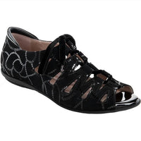 Beautifeel Women's Edyta Sandals in black anchor - women's sandal - detail view