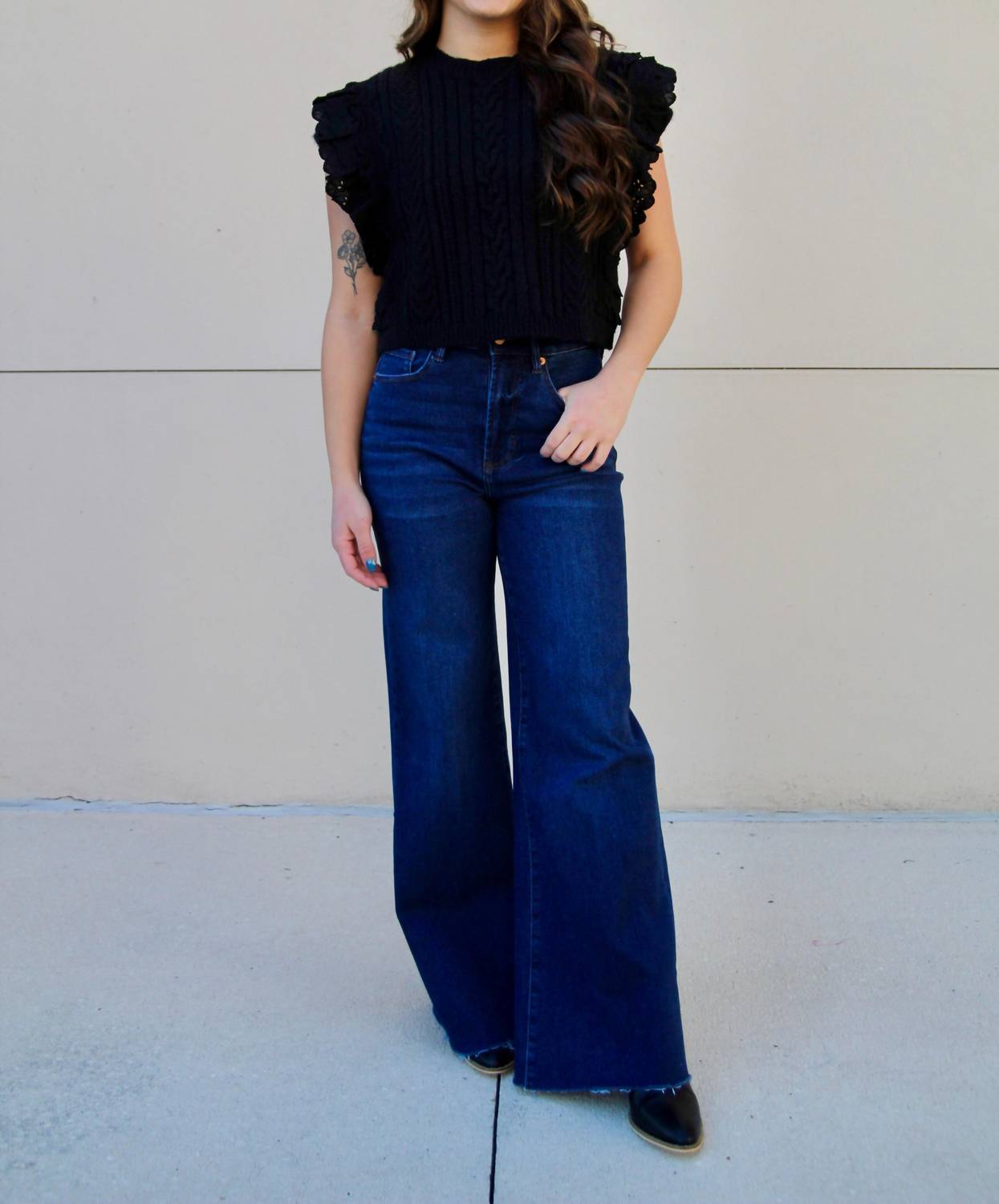Sadie & Sage - Vicki Ruffle Sweater