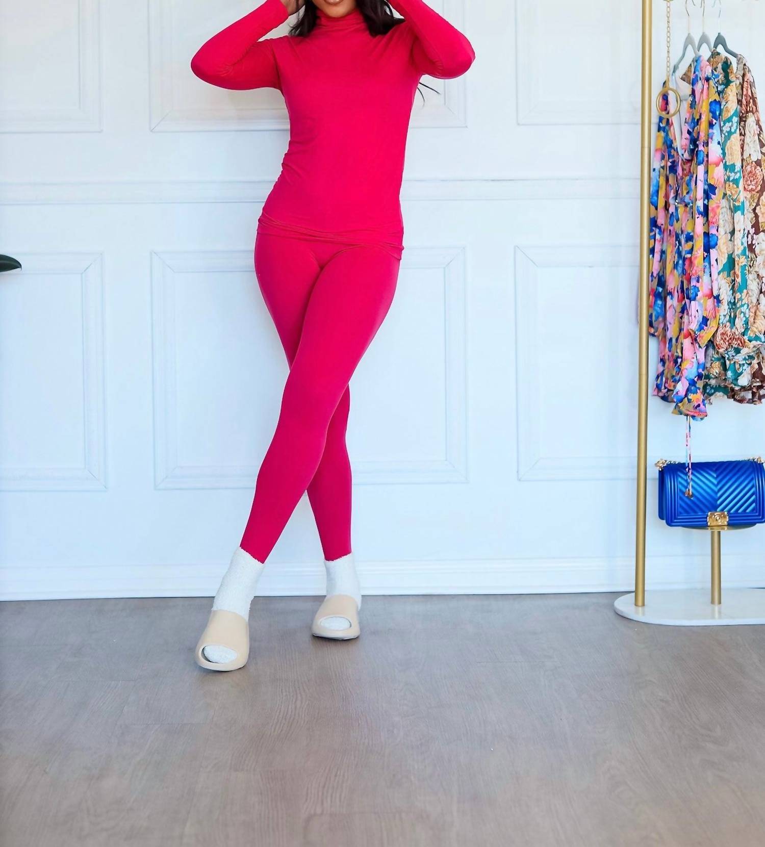 Little Secret Of Mine - Long Sleeve Crew Neck Top & Leggings