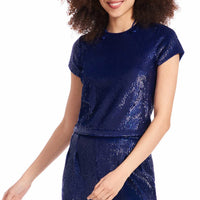 Emily Shalant - Flat Cup Sequin Top