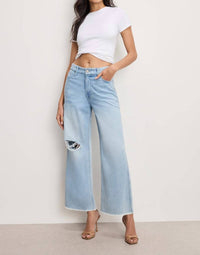 Good American - Weightless Good Skate Wide Cropped Jeans