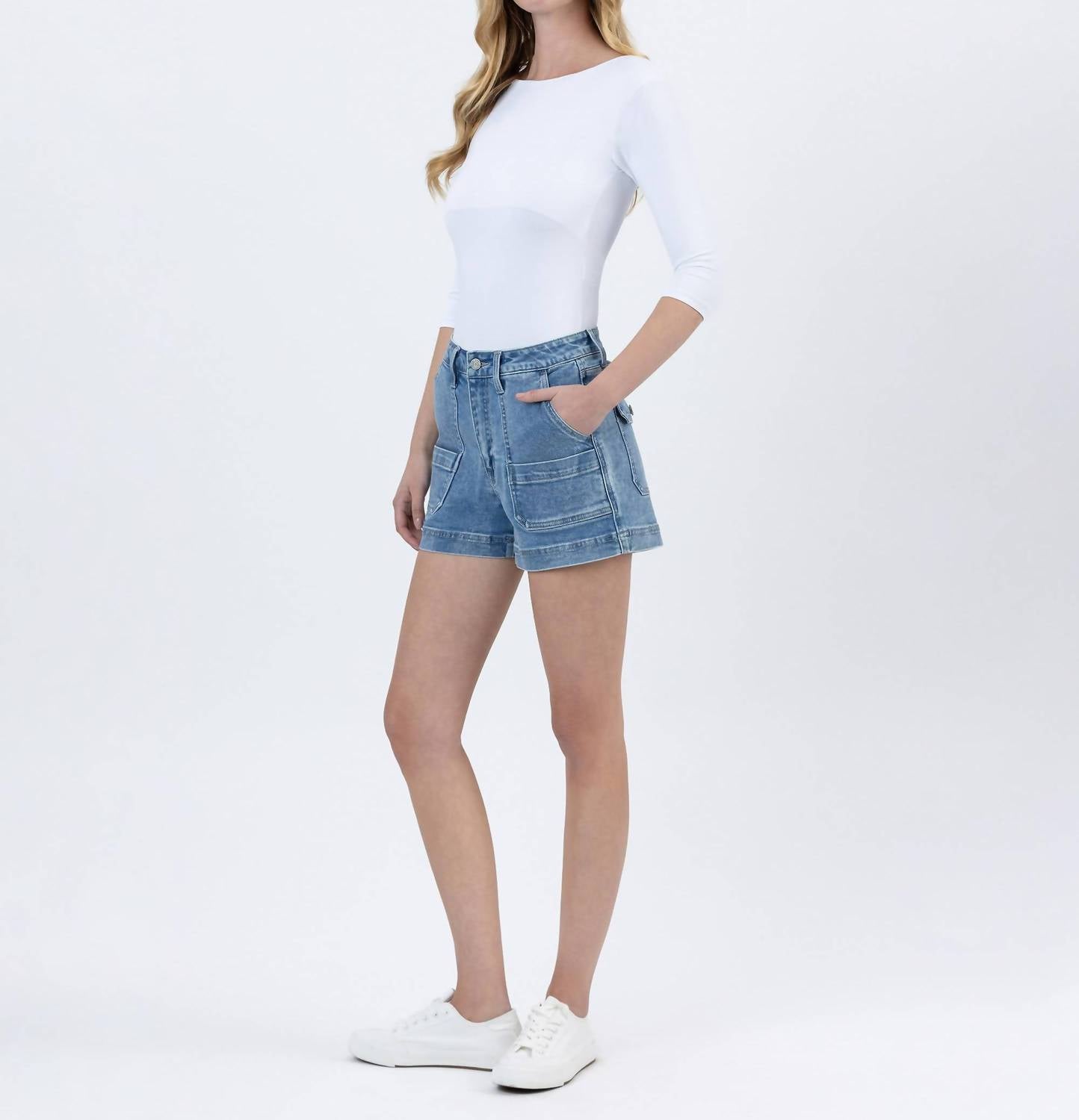 Flying Monkey - Super High Rise Utility Pocket Shorts