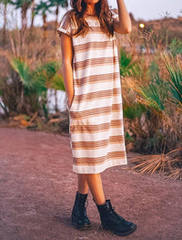 Polagram - San Jose Striped Midi Dress