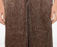 forte forte Froisse Lame Regular Waist Palazzo Pants in poudre - women's pants - view 4