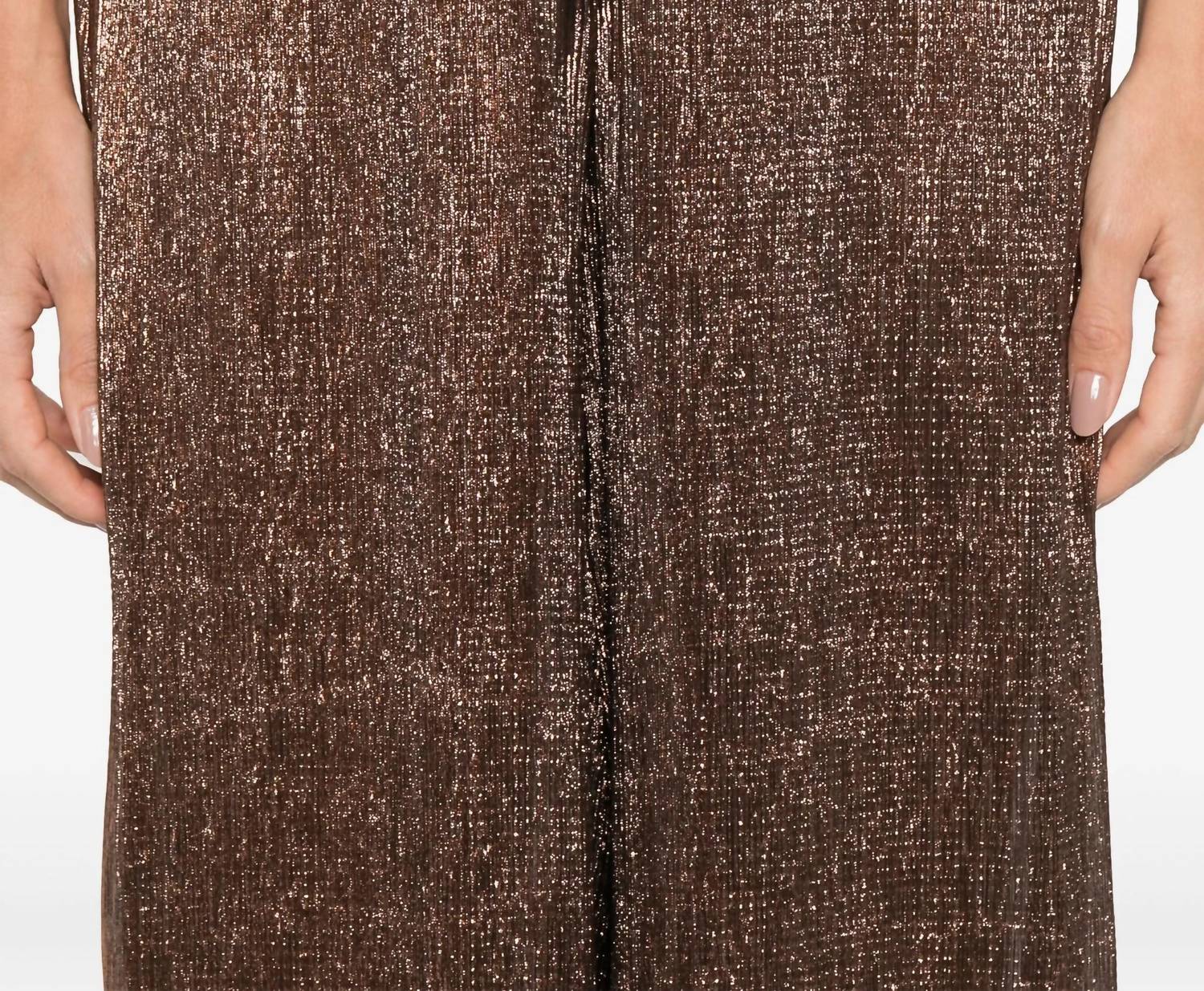 forte forte Froisse Lame Regular Waist Palazzo Pants in poudre - women's pants - view 4