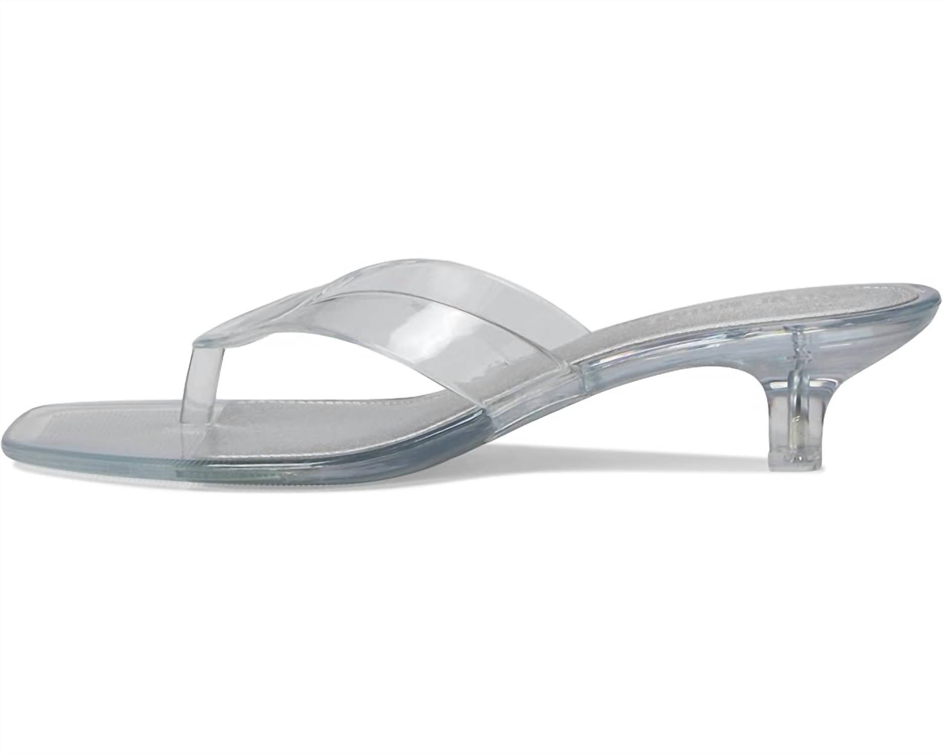 STEVE MADDEN Women's Tracie Y2k Jelly Thong Kitten Heel Sandal in clear - women's sandal