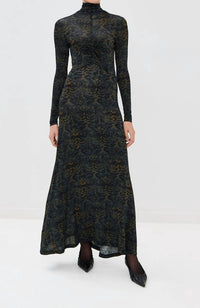 Ulla Johnson - Koa Jersey Ruched Front Turtleneck Dress