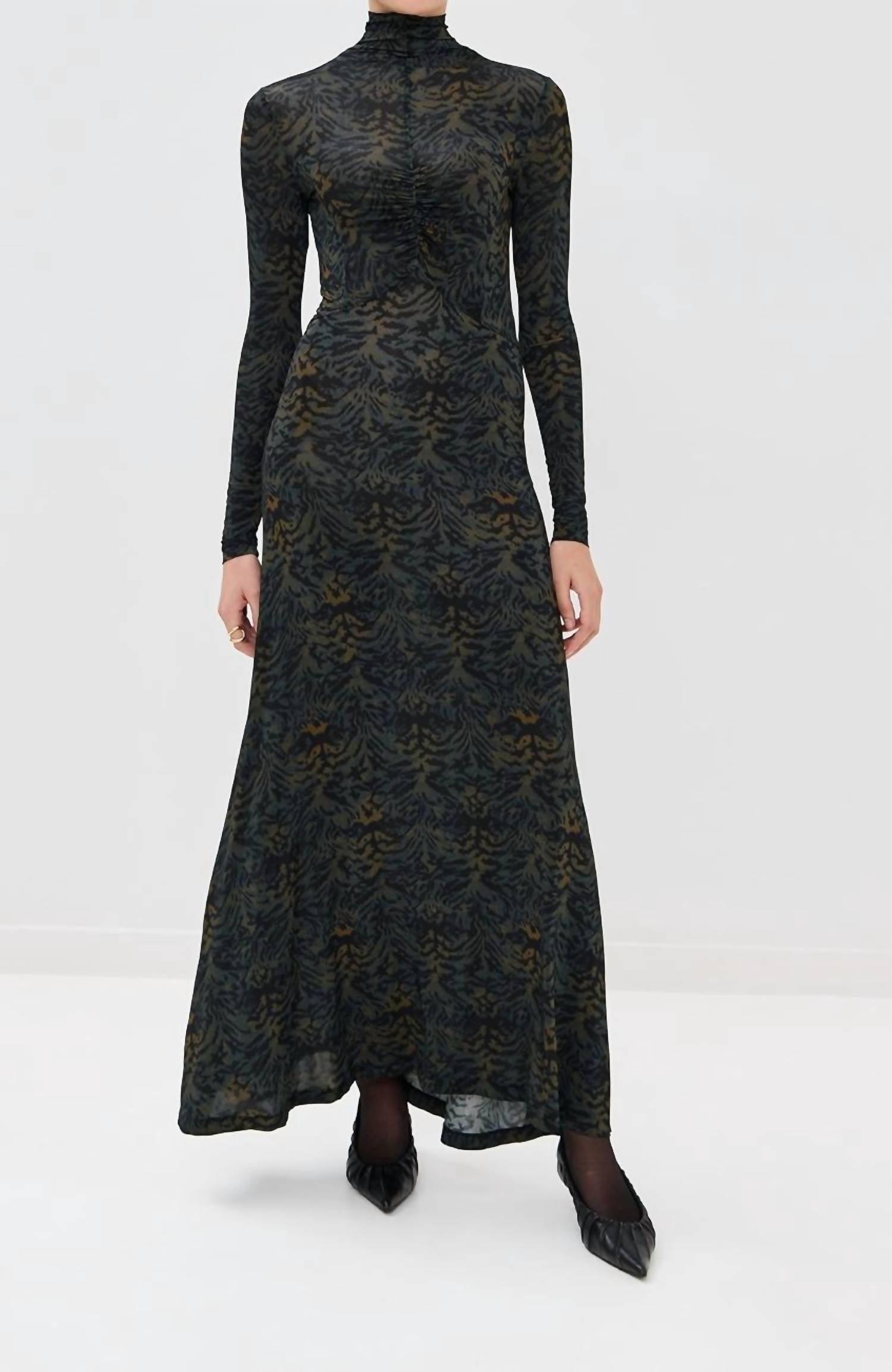 Ulla Johnson - Koa Jersey Ruched Front Turtleneck Dress