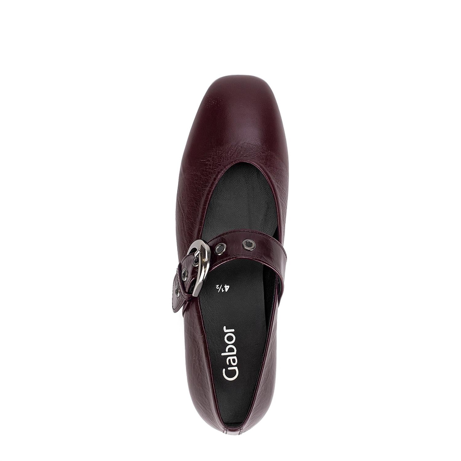 GABOR Women's Flat Ballerina Shoes in burgundy - women's flats - alternate view
