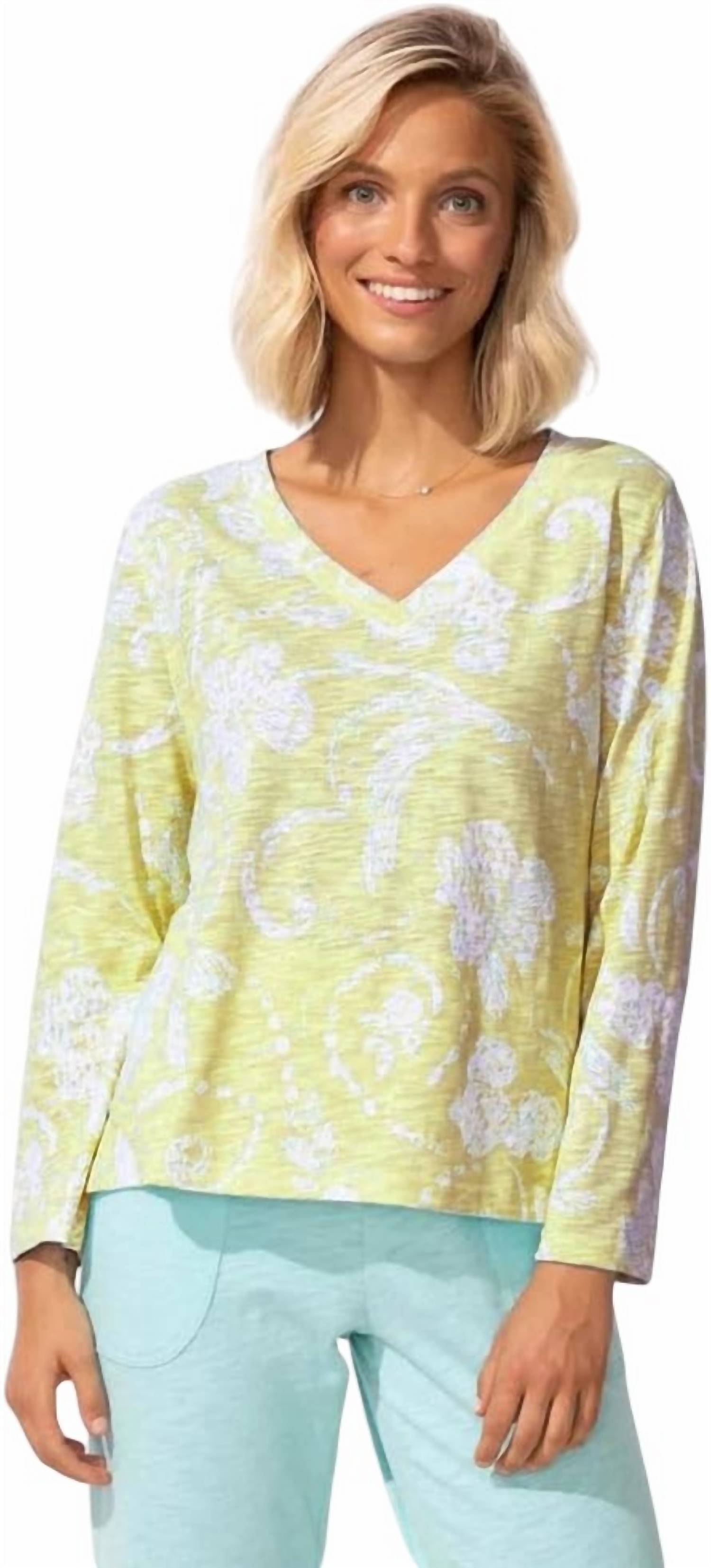 Habitat - Women's Peruvian Cotton Vintage Scroll Hi-lo Tee